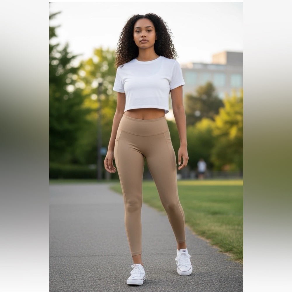 Woobilly Women’s Leggings Brown Size M